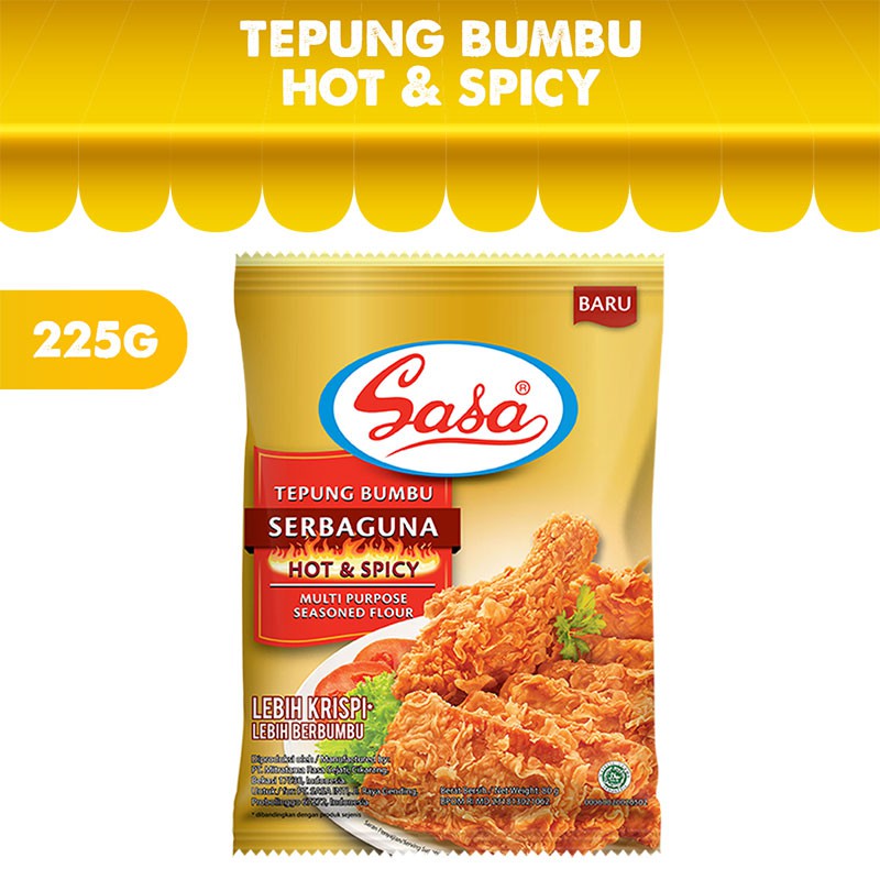 

Sasa Tepung Bumbu Serbaguna Hot & Spicy 225g