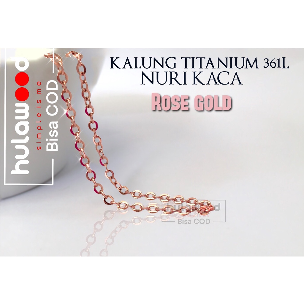 Kalung Rantai MCI Titanium 316L Import Stainless Anti Karat NURI KACA Pria Wanita