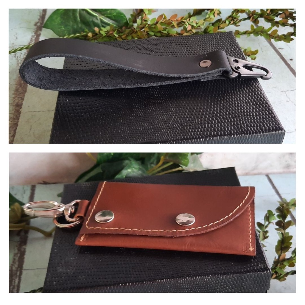 ASGUARD KEY CHAIN WALLET LEATHER KCL01 Dompet Gantungan Kunci Mobil Motor Kulit Asli Ori