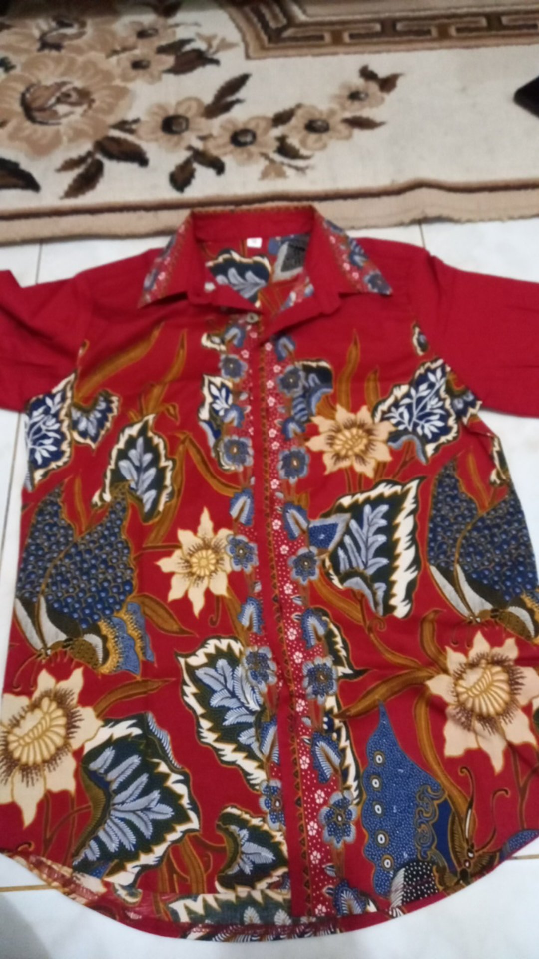 Aci Red Dress Batik Anak / Kemeja Batik Anak / Baju Imlek / Seragam Keluarga / Family Set
