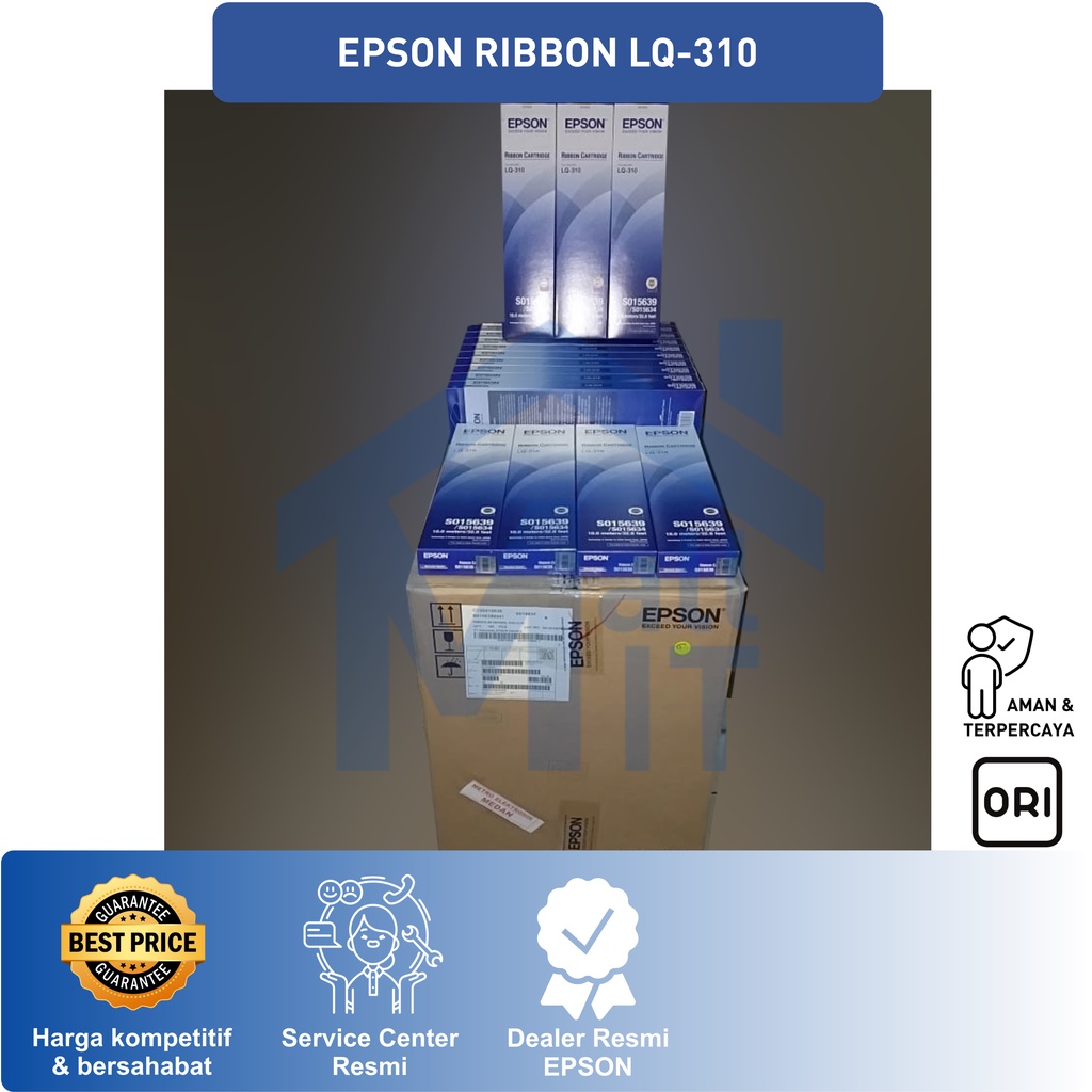 (BISA COD) RIBBON CATRIDGE EPSON ASLI ORIGINAL UTK LQ310 SO15639