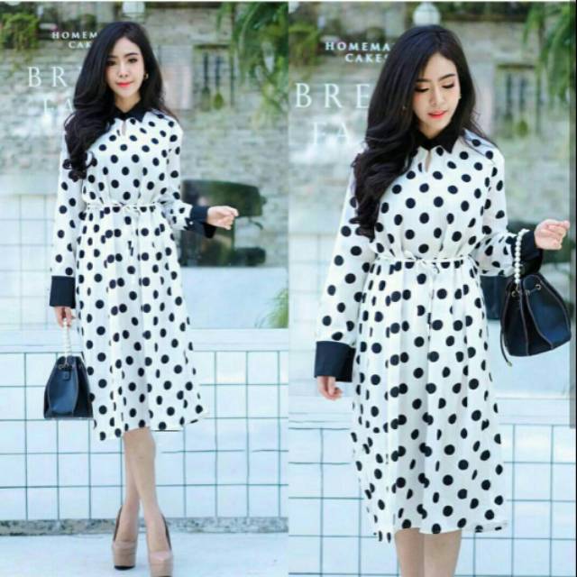 SG DRESS LIVINA POLKA / KASUAL DRESS / DRESS POLKA