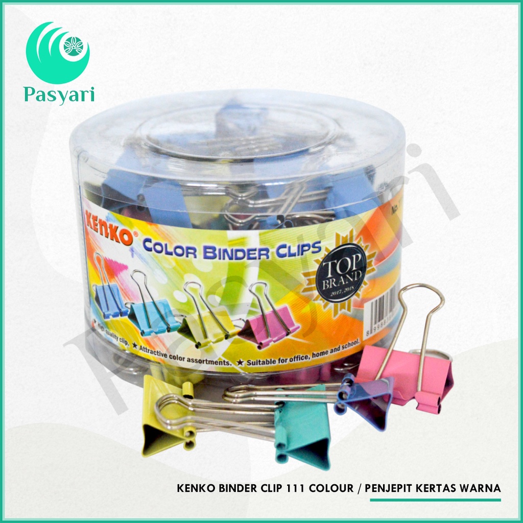 

Kenko Binder Clip 111 Colour Penjepit Kertas Warna per 4 pcs