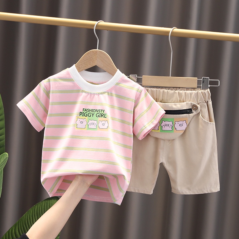 babyfit setelan BOENX CUTY oblong dengan celana jeans pendek import