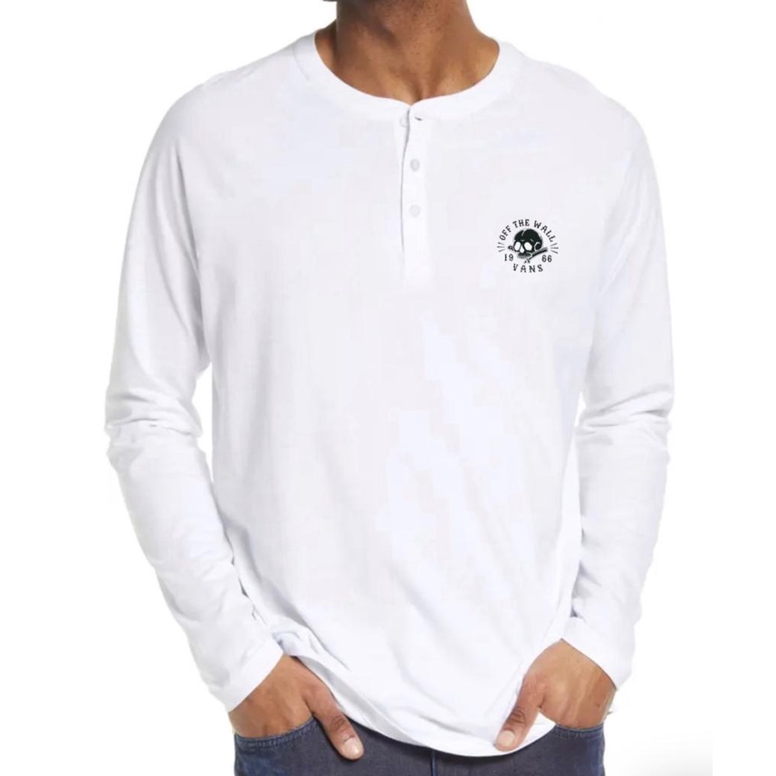 Kaos Lengan Panjang Pria Dewasa Kancing Depan Model Terbaru / Kaos Lengan Panjang Kerah Shanghai Pri