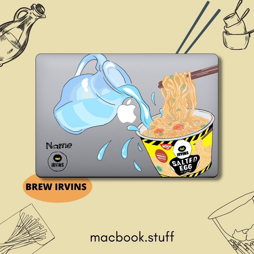 MACBOOK Case CUSTOM INSTANT NOODLE INDOMIE IRVINS COLLECTION DESIGN NEW AIR PRO RETINA 11 12 13 14 15 16 INCH NON /  WITH CD ROOM / TOUCHBAR / TOUCH ID / M1 2020 2021 2022