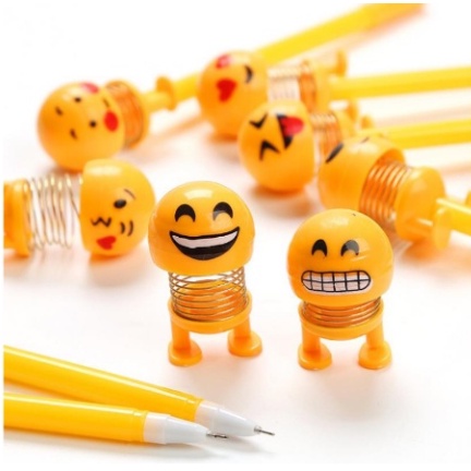 Pulpen Gel Kuning Emoji 1 Pcs Murah