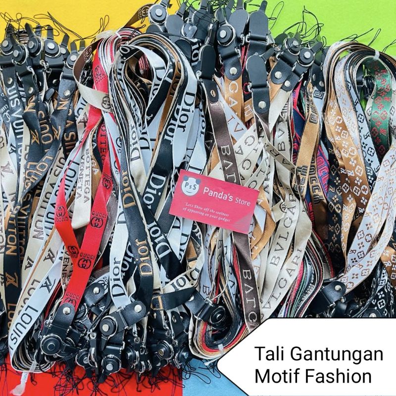 Tali Gantungan Fashion Branded 2in1 / Gantungan Motif Smartphone