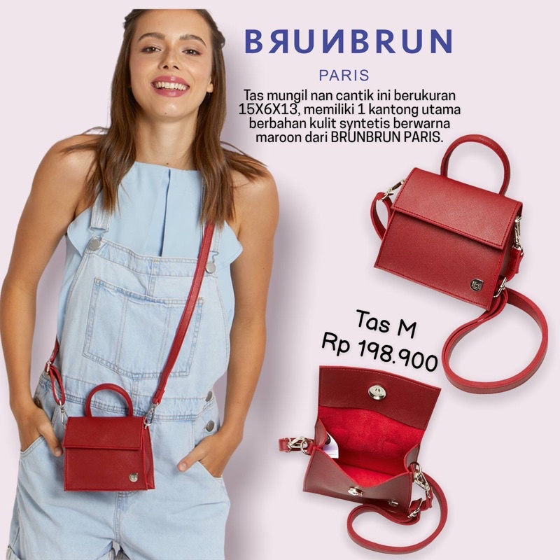 Tas Wanita Brunbrun Paris Kynda Maroon