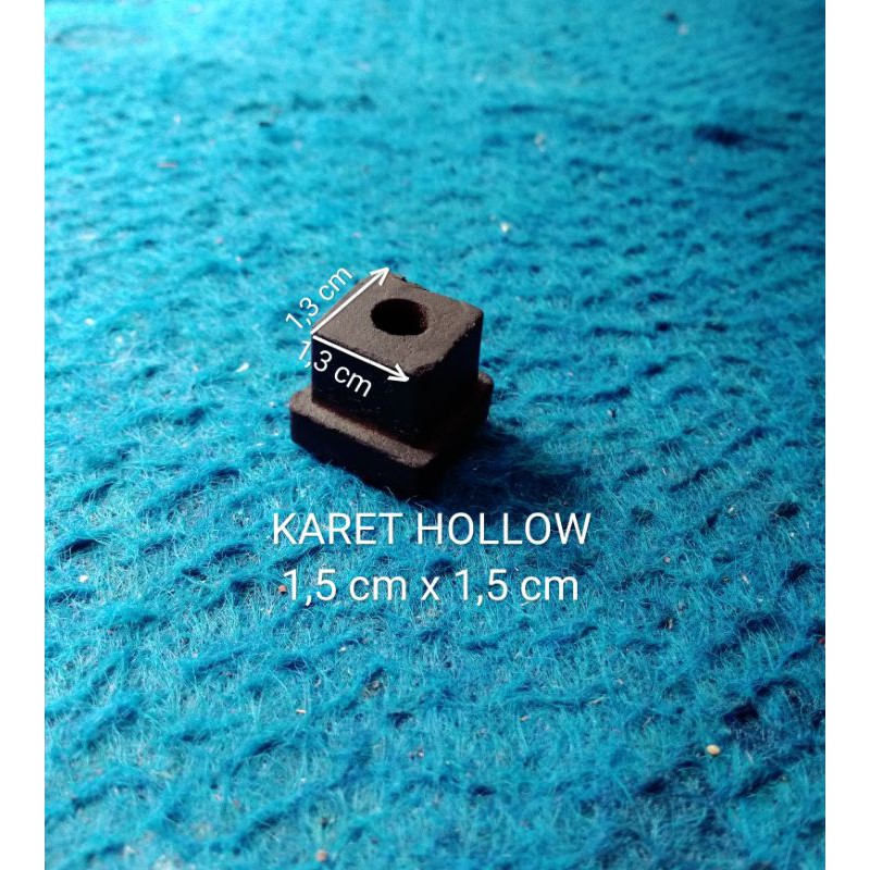 karet kaki/tutup besi hollow 1,5x1,5 cm