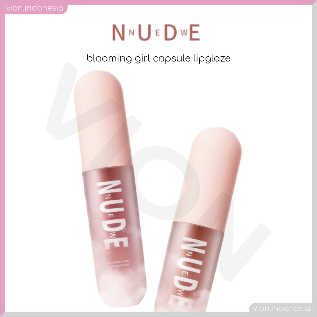 NUDE Capsule Blooming Girl Lip Glaze Lipstick Non Stick Waterproof Lipstik 6 Colors Original NU001