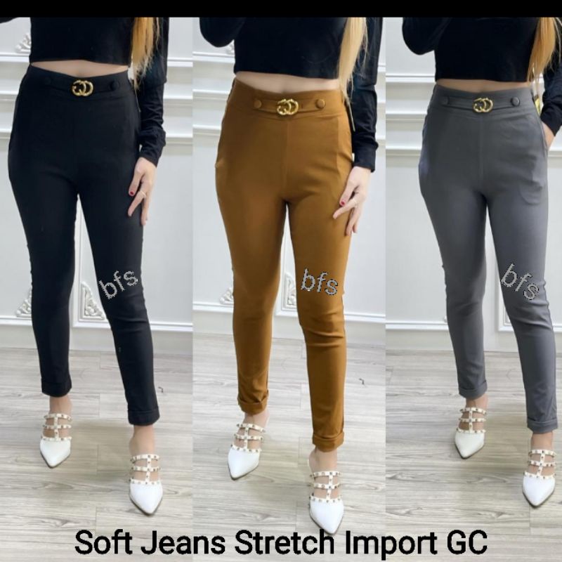 Celana Wanita SoftJeans Stretch Impor GC 9204