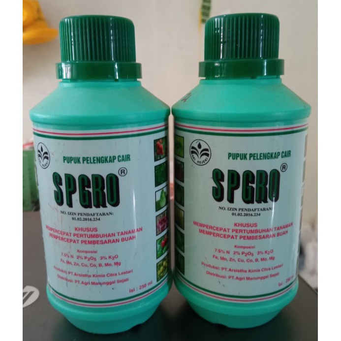 PUPUK PELENGKAP CAIR SPGRO 250 ML