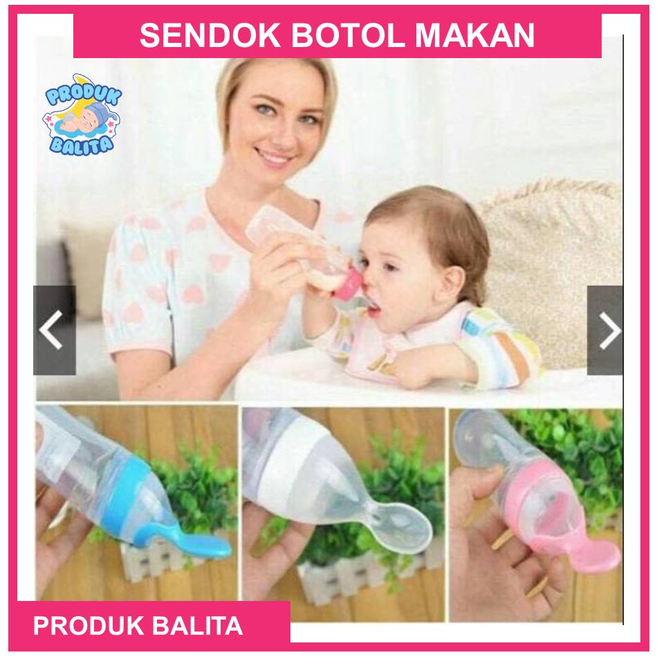 Botol Dot Makan Bayi Botol Sendok Silikon Botol Dot Silicone Sendok Makan Bayi