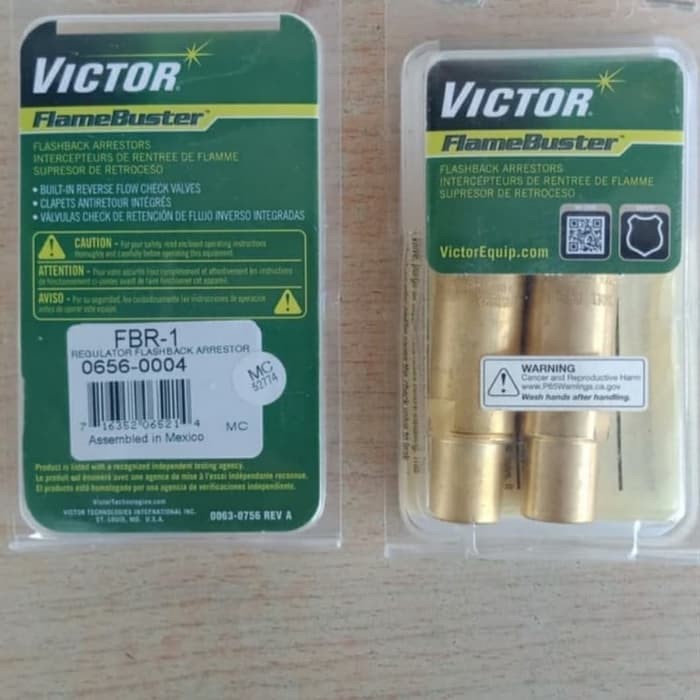 Original victor Flashback FBR-1- Regulator Flashback Arrestor Regulator