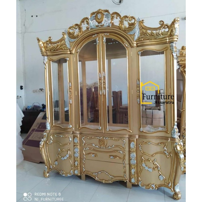 Lemari Hias Kaca | Lemari Kaca Putih