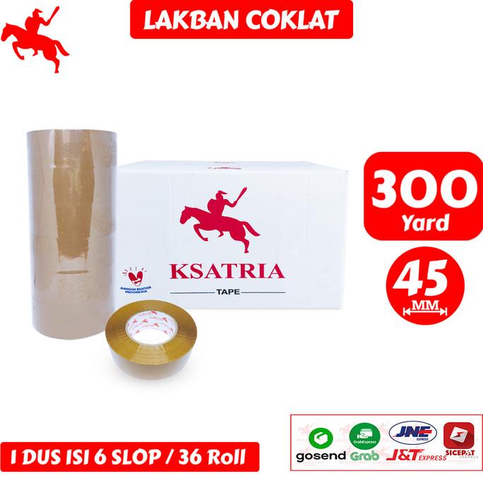 

Lakban Opp Tape / Lakban Coklat Ksatria Tape 300 Yard (1 Dus) Terlaris