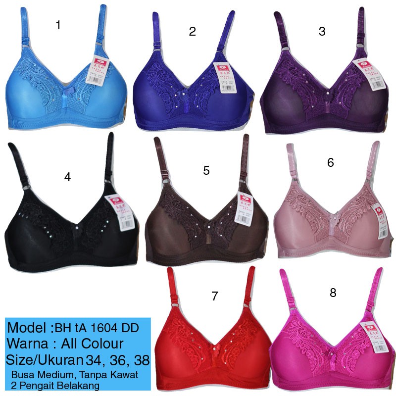 Bra BH Fashion Bordir Cantik Murah Dengan Busa Medium BH Ta 1604-Dd1