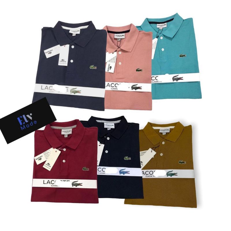 Soft Pink KAOS KERAH PRIA PREMIUM / POLO SHIRT PRIA SLIMFIT POLOS