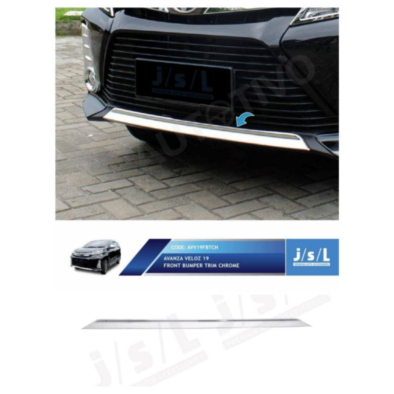 list bumper depan bawah avanza veloz 2019 chrome jsl