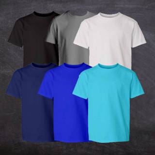 Kaos polos pria wanita hitam putih warna bahan halus promo