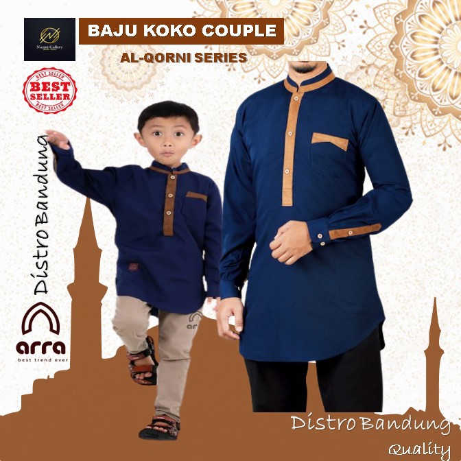 Koko Couple  Ayah Dan  Anak Laki Premium Lengan  Panjang  