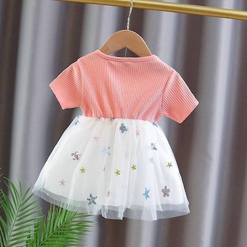 Baju anak cewek lengan pendek Rok tutu Gaun anak Perempuan Motif K2