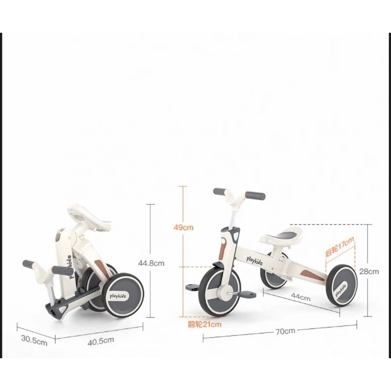 Sepeda Anak Baby Playkids/Blance Bike Lipat 5 in1 Tongkat Dorongan kontrol