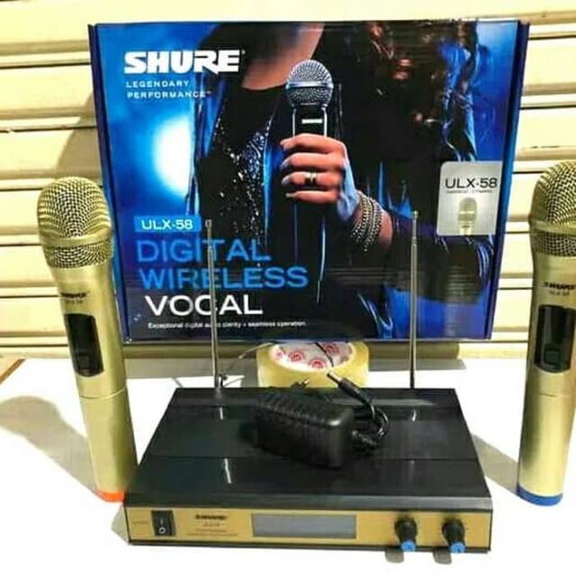 Mic wireless shure ulx58 microphone pegang ulx 58 mikrofon wireles handel handheld