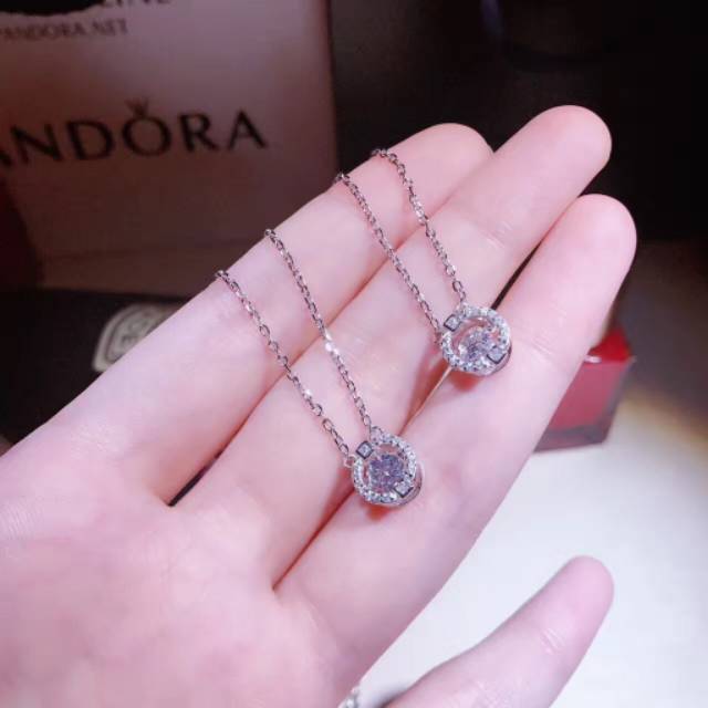 kalung silver s925 swarovsky lengkap dgn box