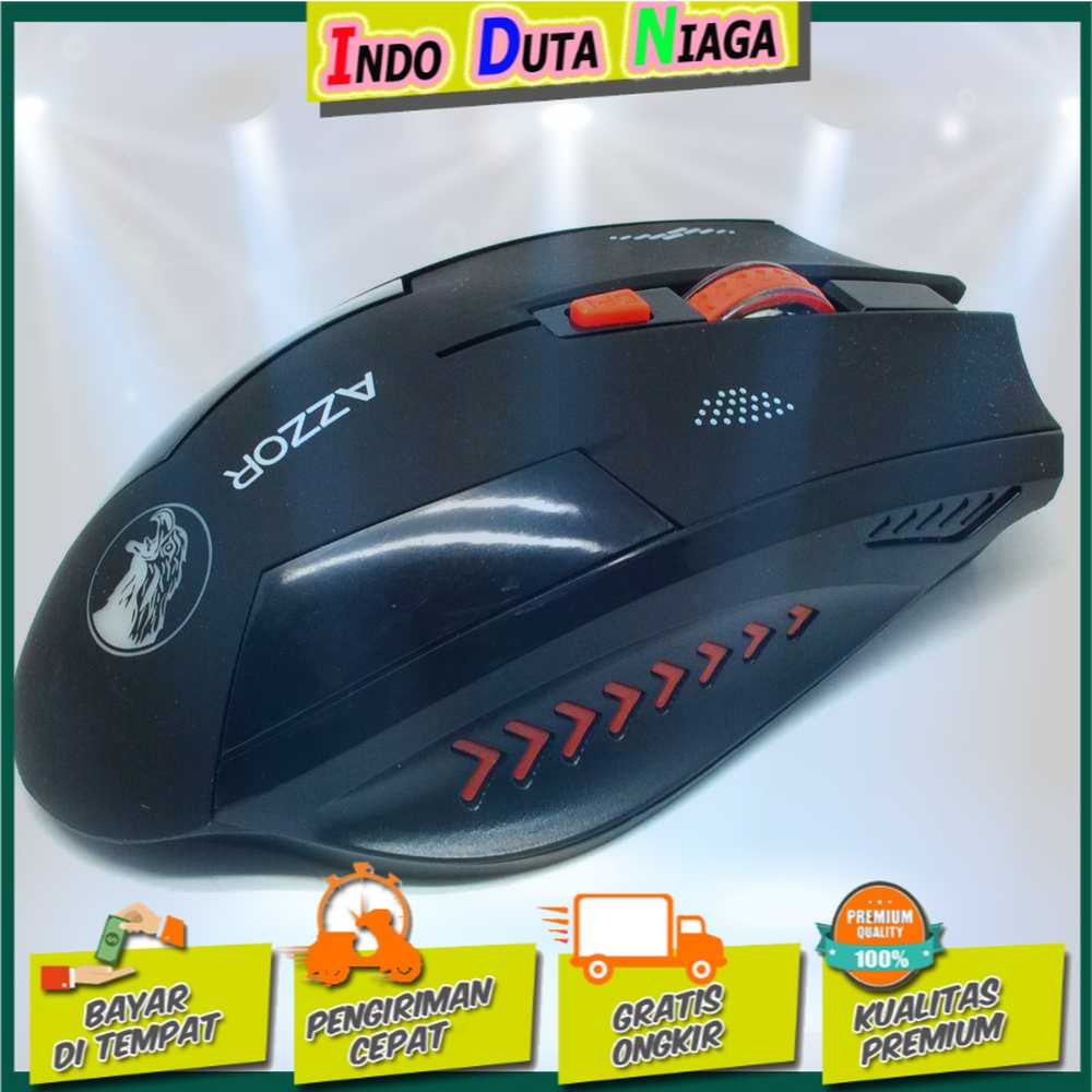 IDN TECH - Azzor Mouse Gaming Wireless Rechargeable USB 2400 DPI 2.4G