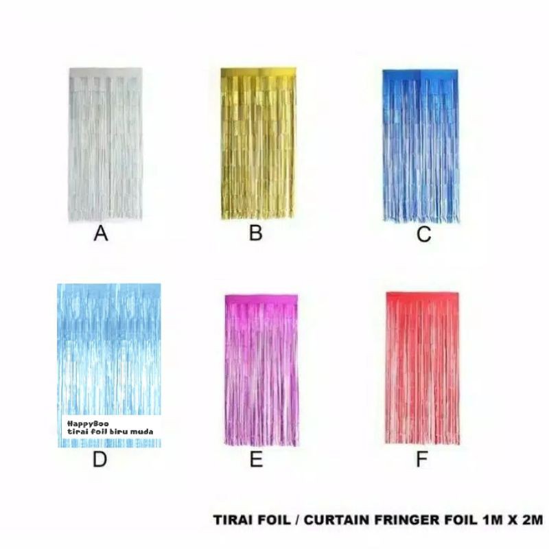 tirai foil party / curtain fringer foil 1M x 2M