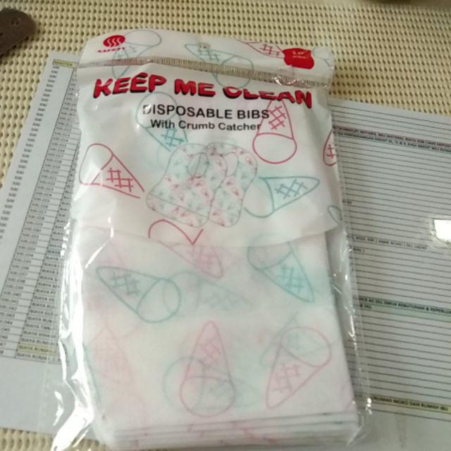 Safety Keep Me Clean Disposable Bibs