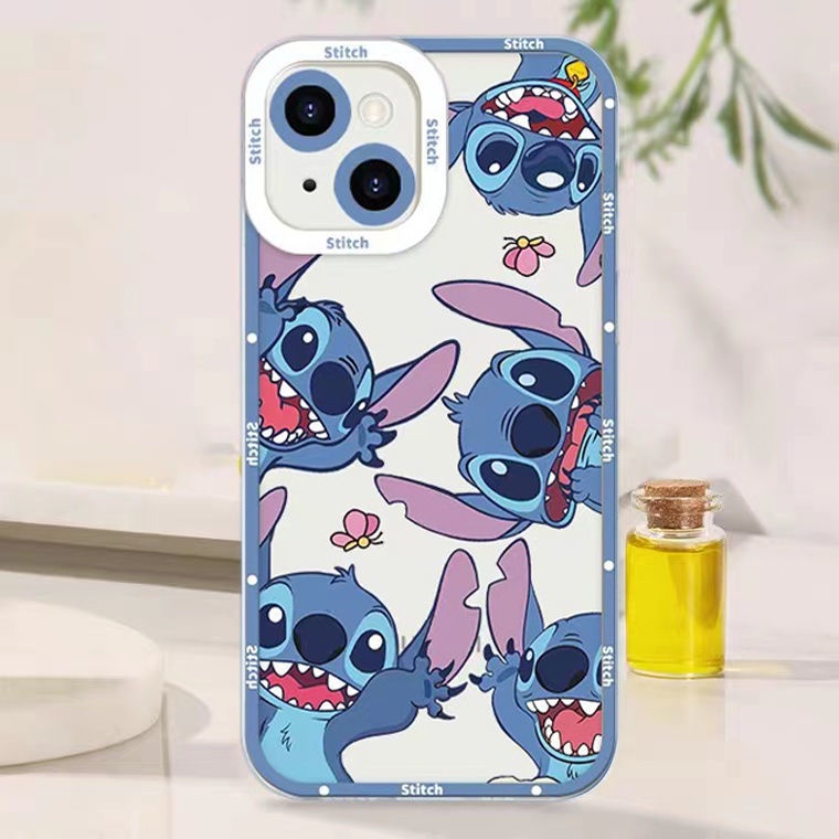 Soft Case Silikon TPU Desain Stitch Untuk Iphone 14 13 12 Mini 11 10 Pro XS Max X XR 8 7 6 6S Plus