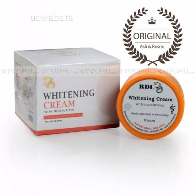 (Asli dan resmi )RDL whitening cream 12grm cream pemutih wajah