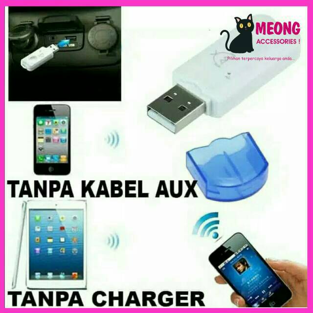 DONGLE USB Bluetooth Receiver / Langsung Colok Plug play Music tanpa kabel aux