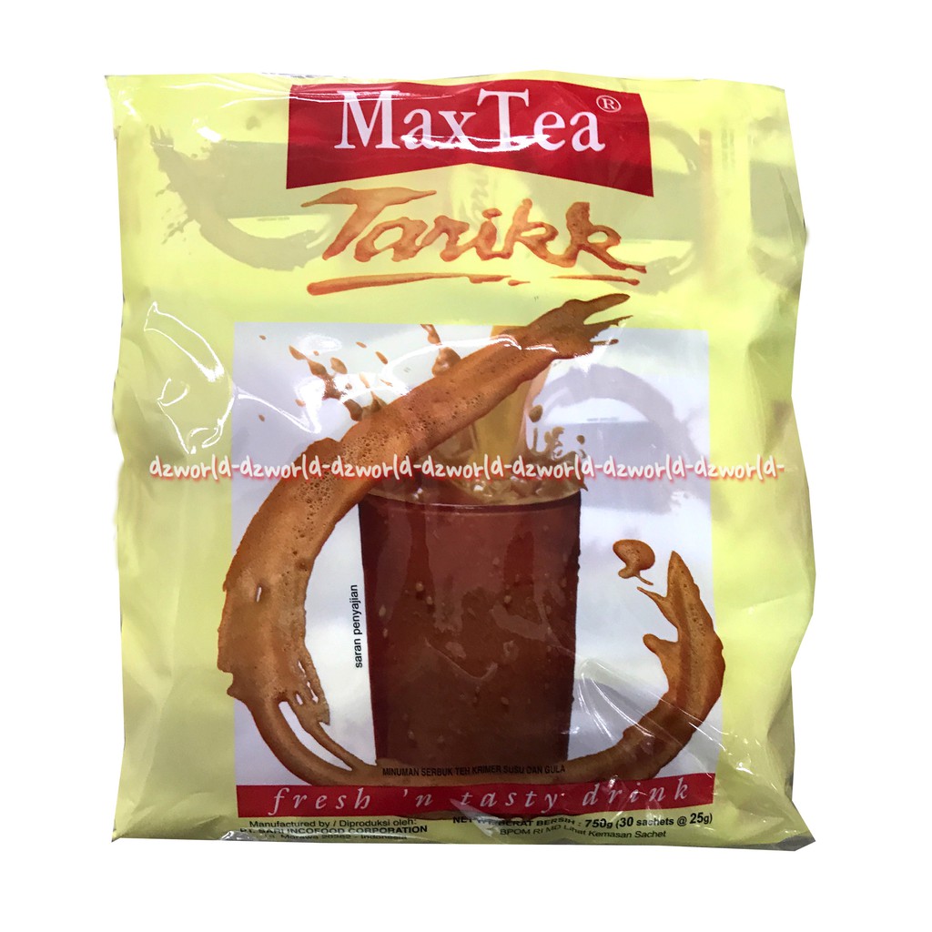 Max Tea Tarikk Isi 30pccs Maxtea Teh Krimer Susu Teh Tarik Tehtarik Tea Tarik Instan