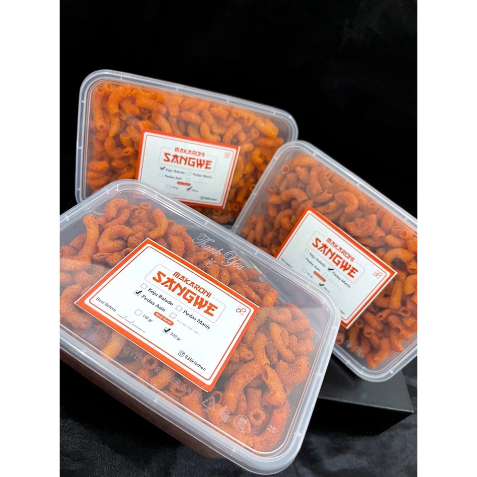 

Makaroni Sangwe 110gr Pedas Asin/Keju Balado/Pedas Manis - Pedas Asin, 40gr