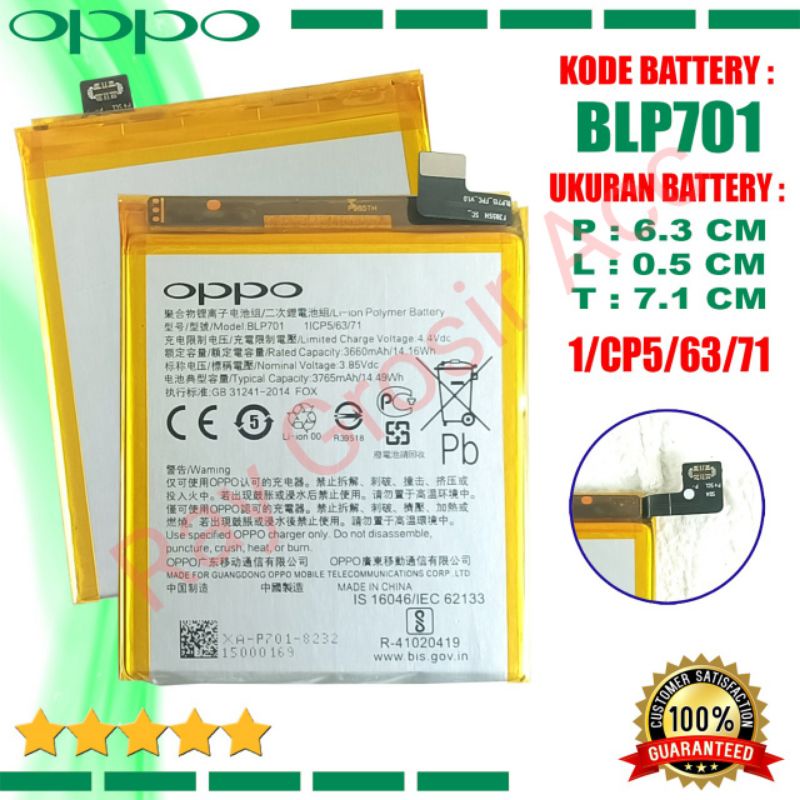 Baterai Original OPPO K3 Reno Life BLP701 BLP-701