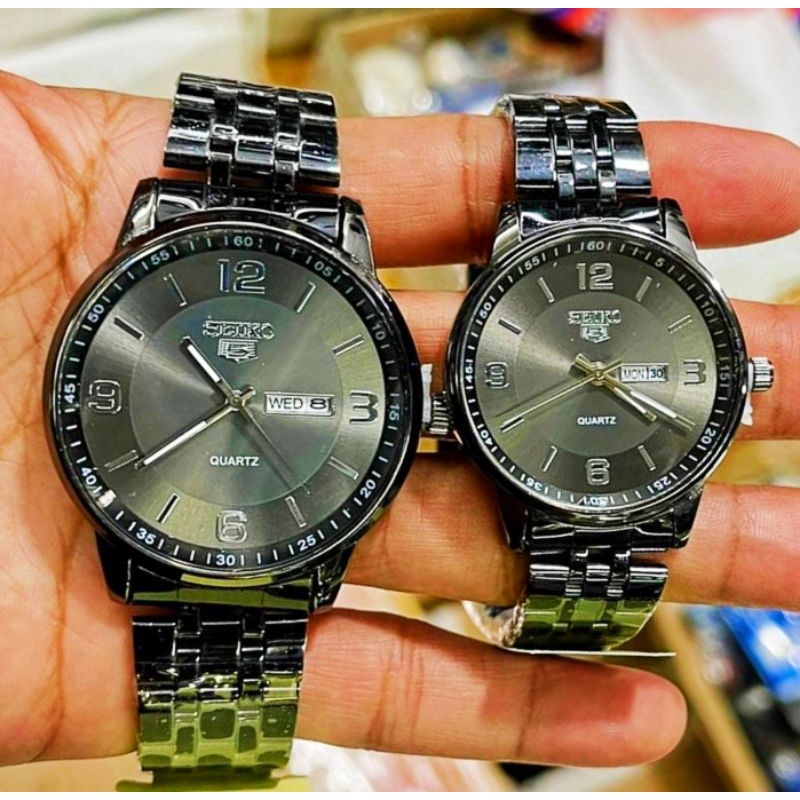 Seiko jam tangan Couple Anti Air/jam tangan pasangan tanggal on | jam tangan sepasang 2023 free bok termuran