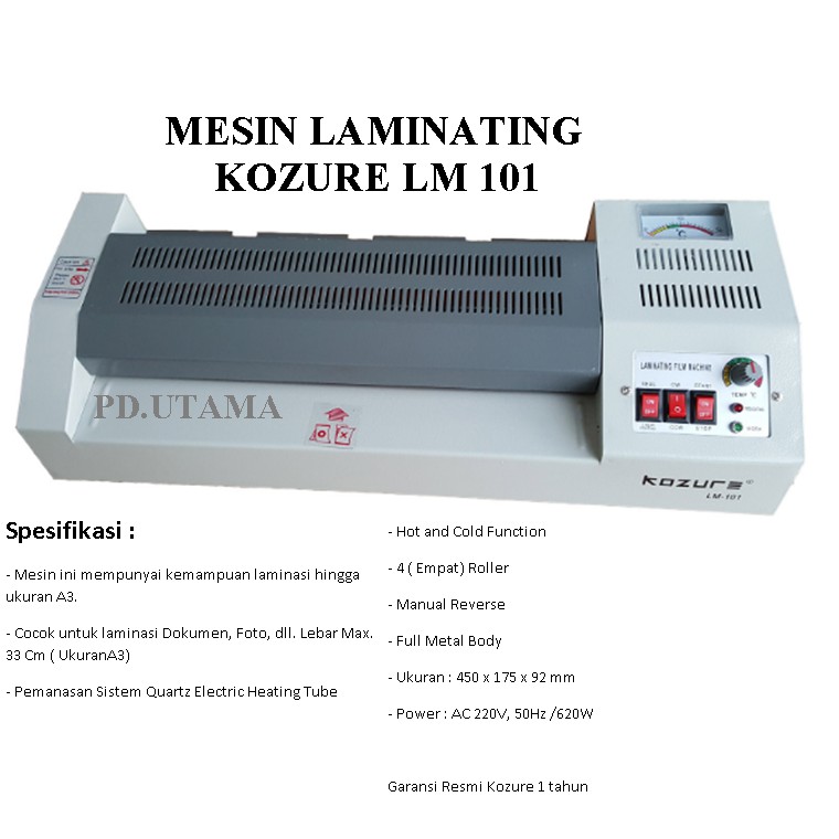 

MESIN LAMINATING KOZURE LM 101