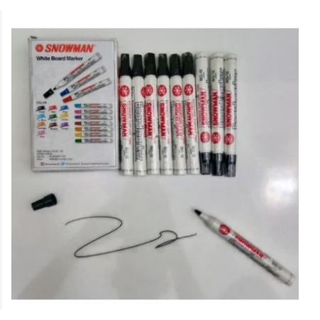 [TOSERBA_EMAK] - Spidol Snowman White Board Marker Warna Hitam