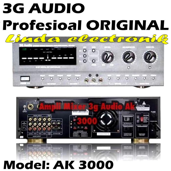 Amplifier 3G Audio Ak3000 Stereo Mixing Amplifier 3g Audio Ak 3000