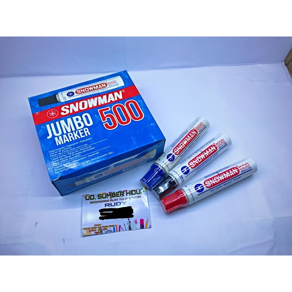 

Spidol Snowman Jumbo Marker 500 , Harga persatuan 1 pcs