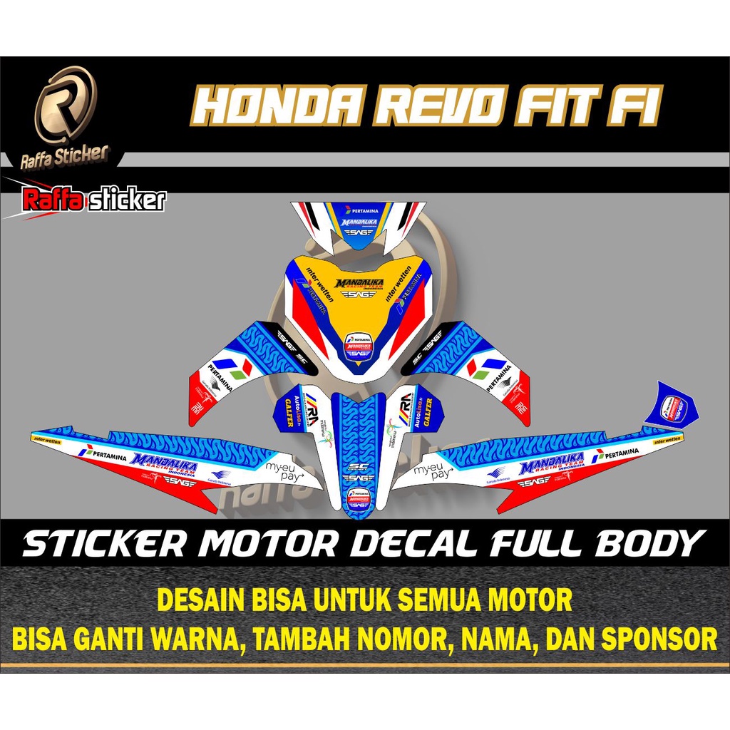 Decal Revo Fit Fi MandalikaDecal Revo Fi New Stiker Revo Fit Full Body decal motor revo fit fi stike