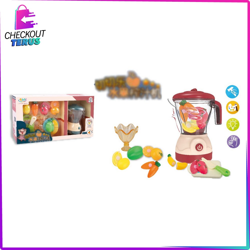 CT M146 Mainan Blender Anak Set Mainan Cooking Set Juicer Anak Blender DAPAT ISI AIR Set Pretend Play