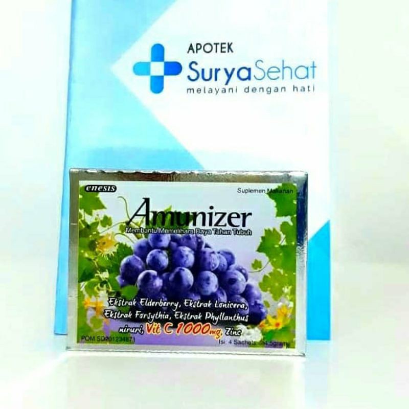 Amunizer 1 box isi 4 sachet suplemen daya tahan tubuh