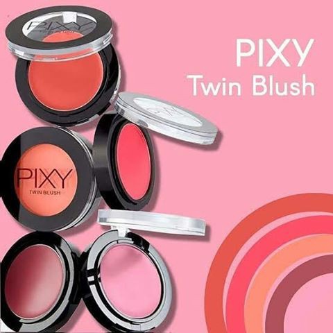 Ningrum Kosmetik Kecantikan Wajah Pixy Twin Blush 2 in 1 Blusher &amp; Lip Color | Blush On | Lip Color - 8035