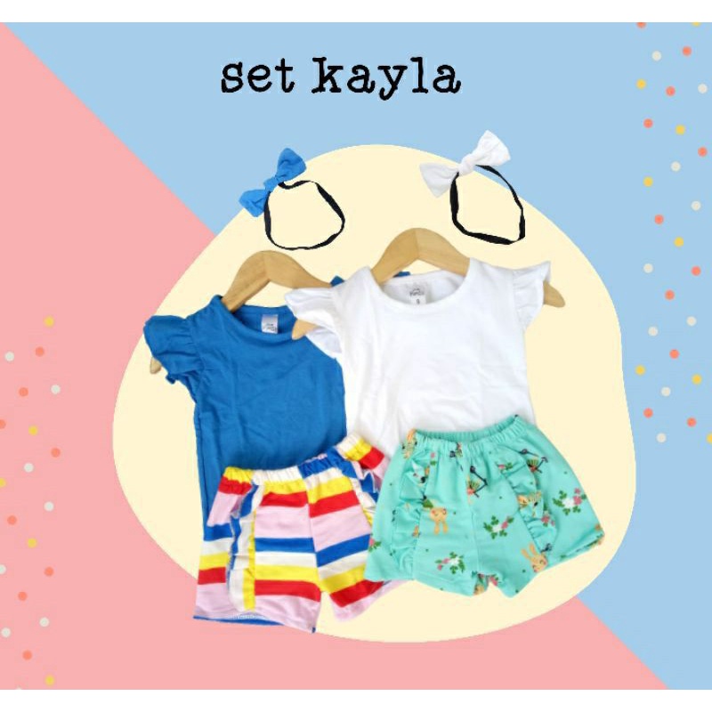 kayla set bayi 3-18bulan free bandana