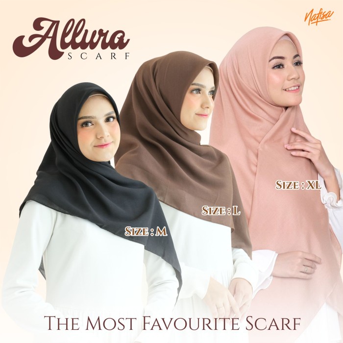 PROMO MANTUL SALE | Jilbab Saudia Eksklusif Scarf ALLURA HIjab Segiempat Voal | Kerudung Katun Jahit Tepi Segi Empat Sekolah